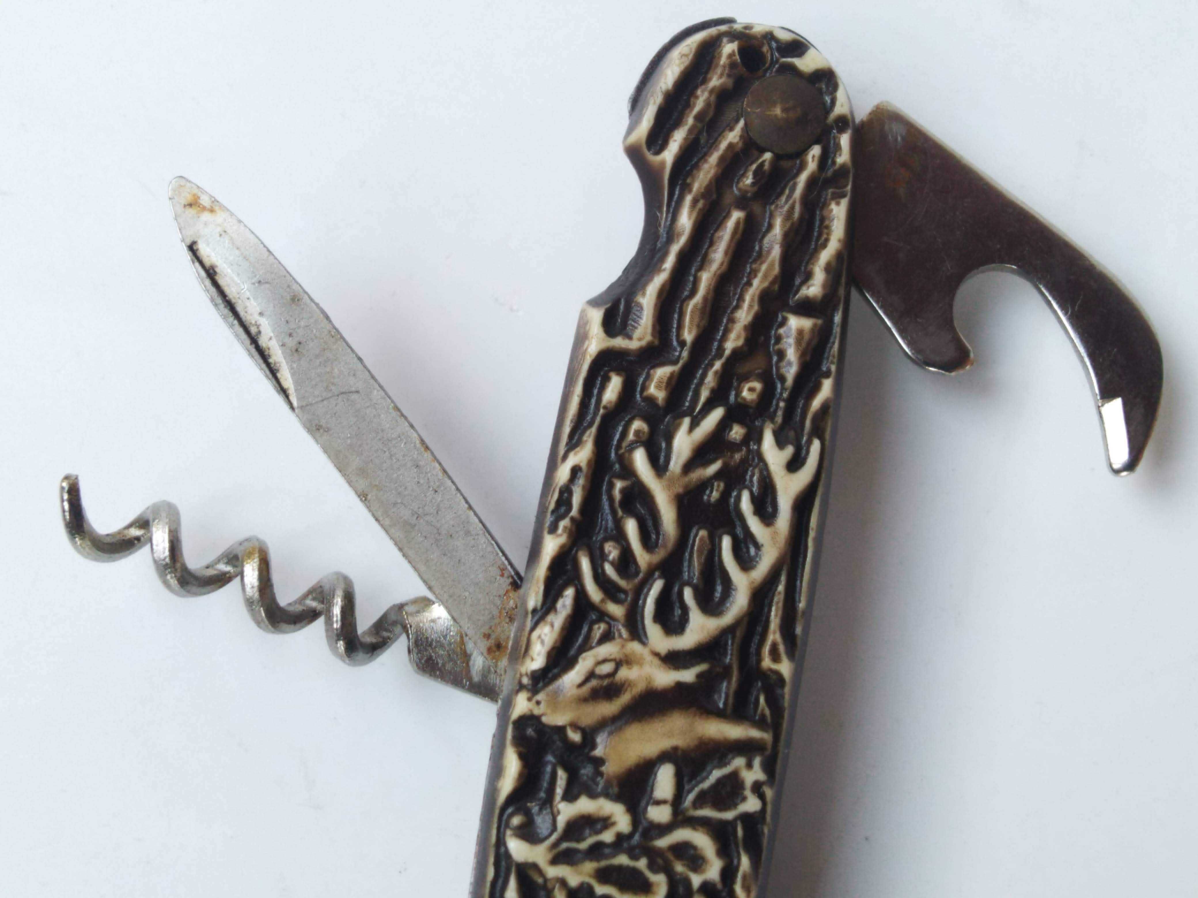 Раритетный винтаж немецкий ножик Rostfrei олень шило открывашка штопор