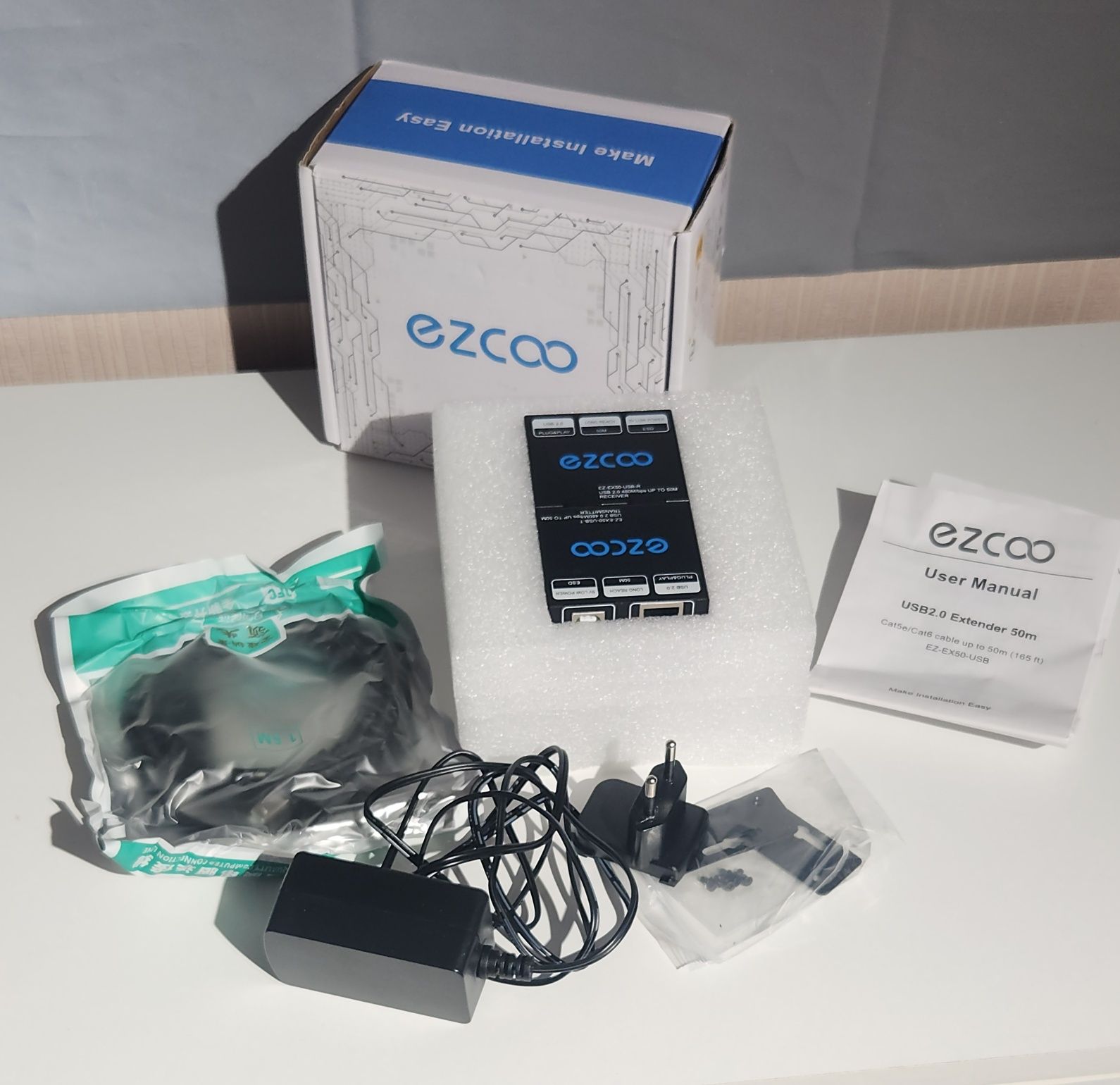 USB-удлинитель 2.0, до 480 мбит/с, длина 50м