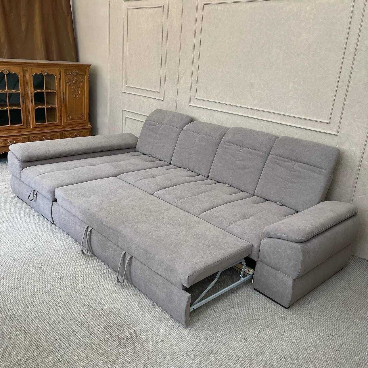 Великий розкладний диван тканина велюр