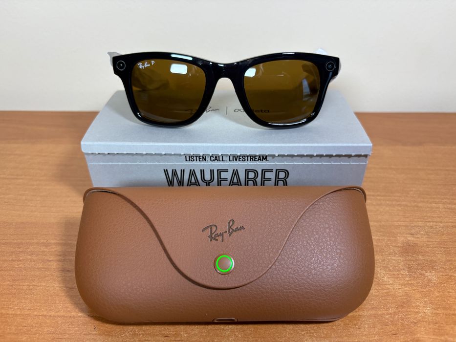 Gen 1 Smart okulary Ray Ban Meta Wayfarer Shiny Black Polar Brown S50