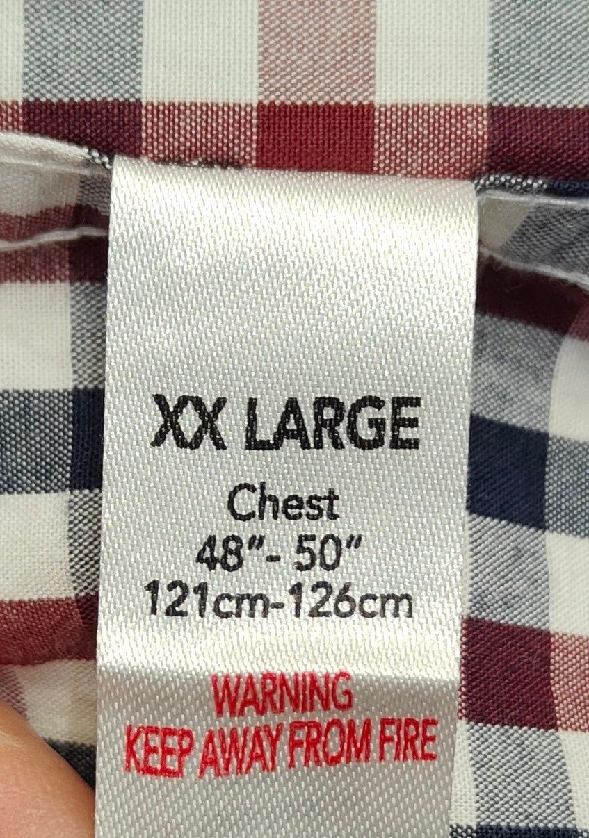 Wr) GEORGE oryginalna koszula krótki rękaw kratka Roz.XXL