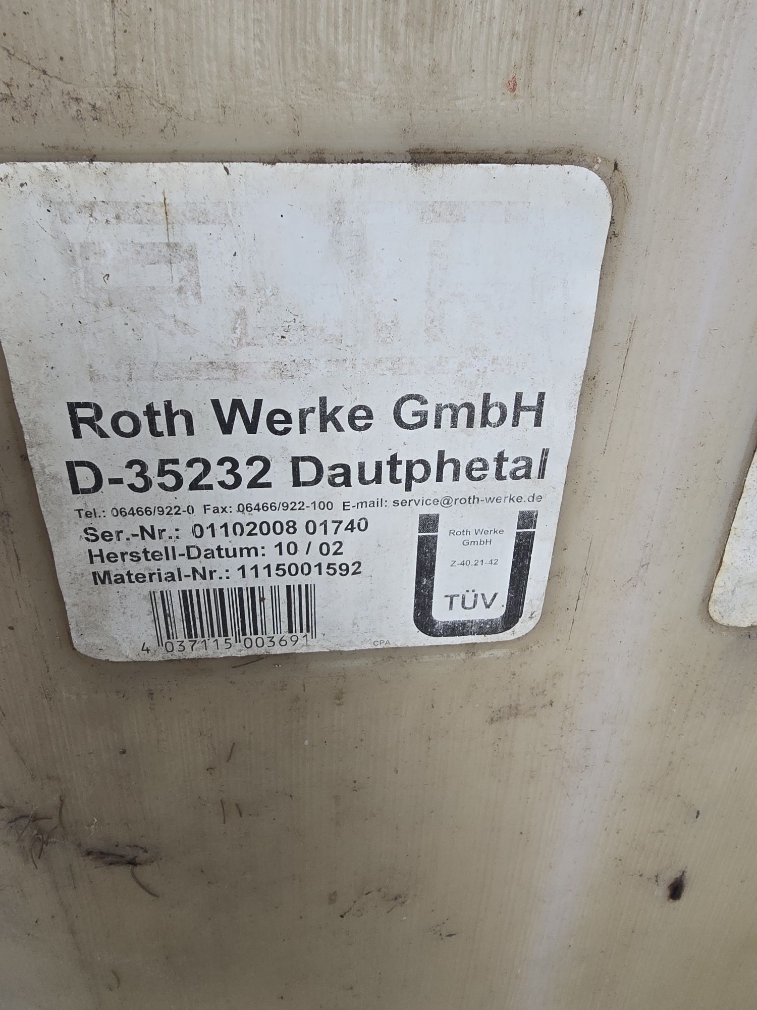 Zbiornik Mauzer 1500 l 1000 lna opał olej wodę