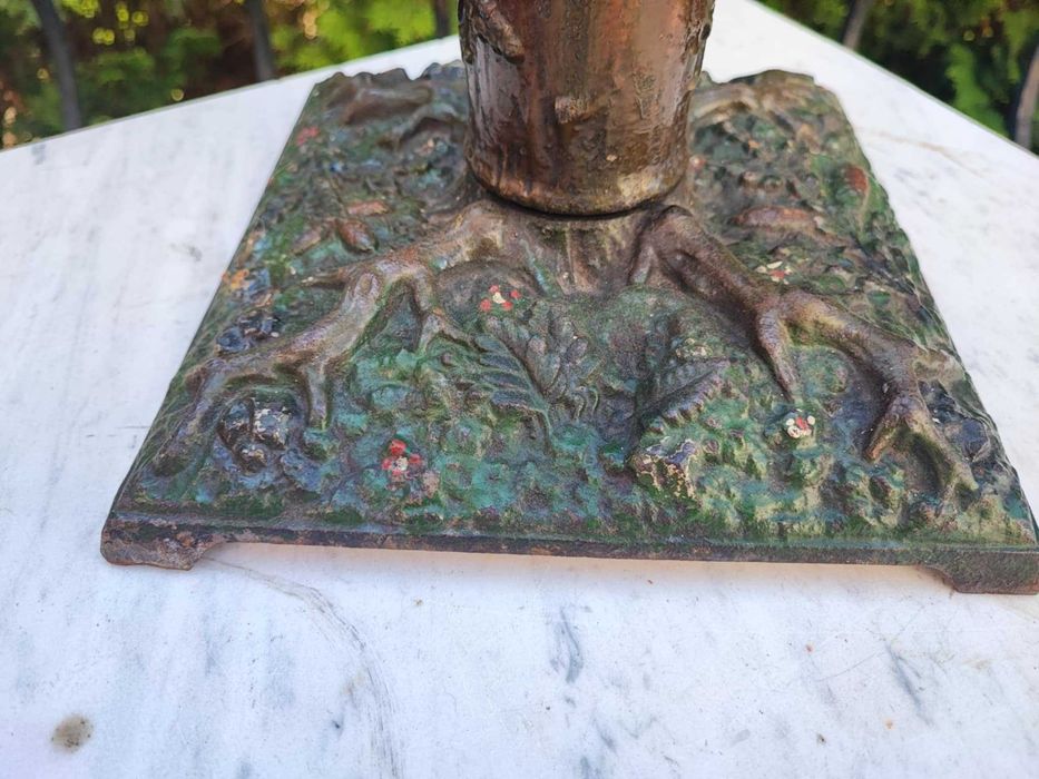 Secesyjny żeliwny stojak pod choinkę