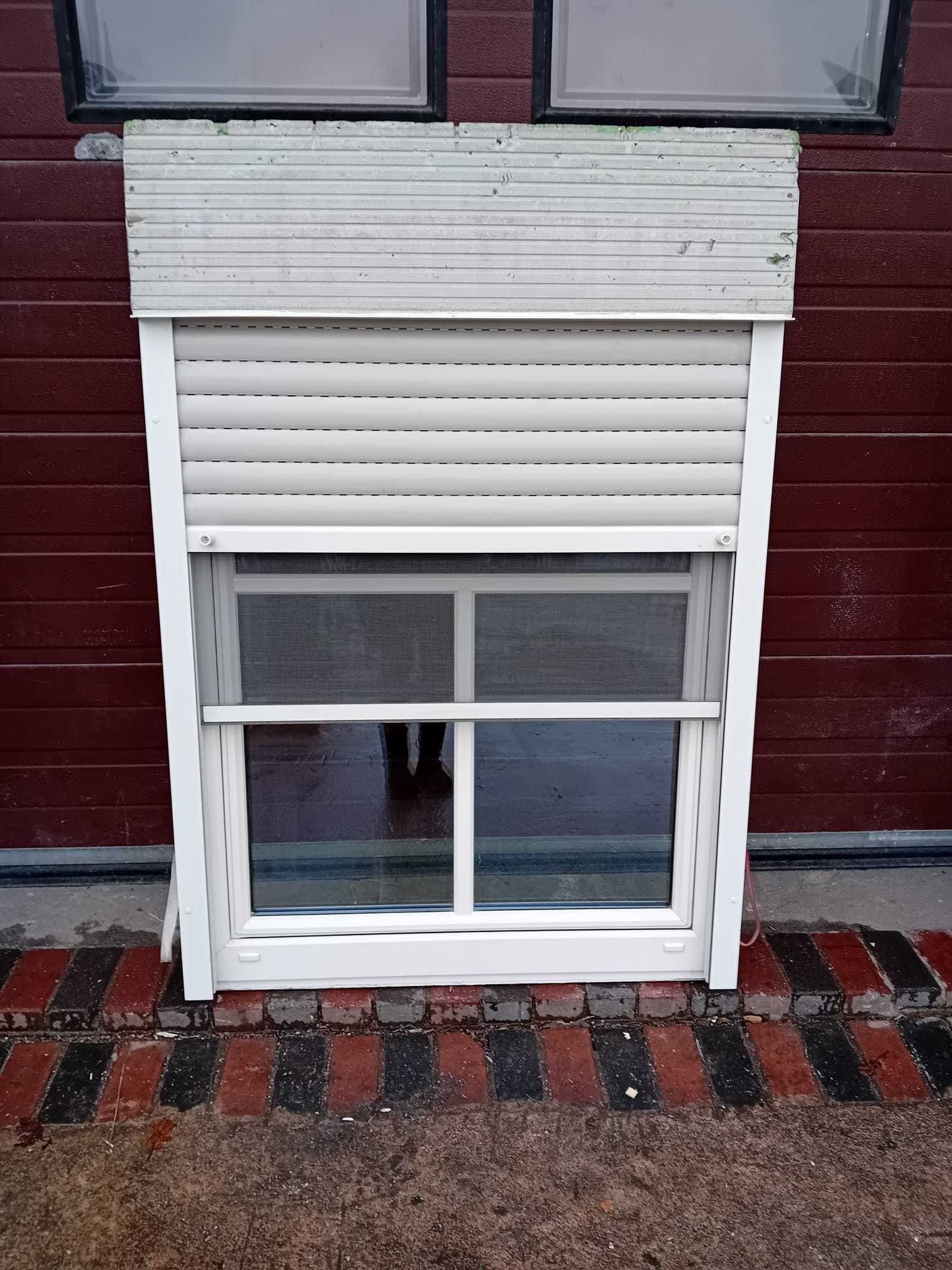 Nowe Okno z roletą zewnętrzną i moskitierą 110x156/159 pcv DOWÓZ KRAJ