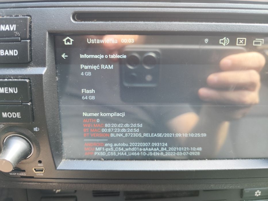 Radio samochodowe Android PX5 4GB RAM / 64GB ROM – Navi, BT, USB, GPS