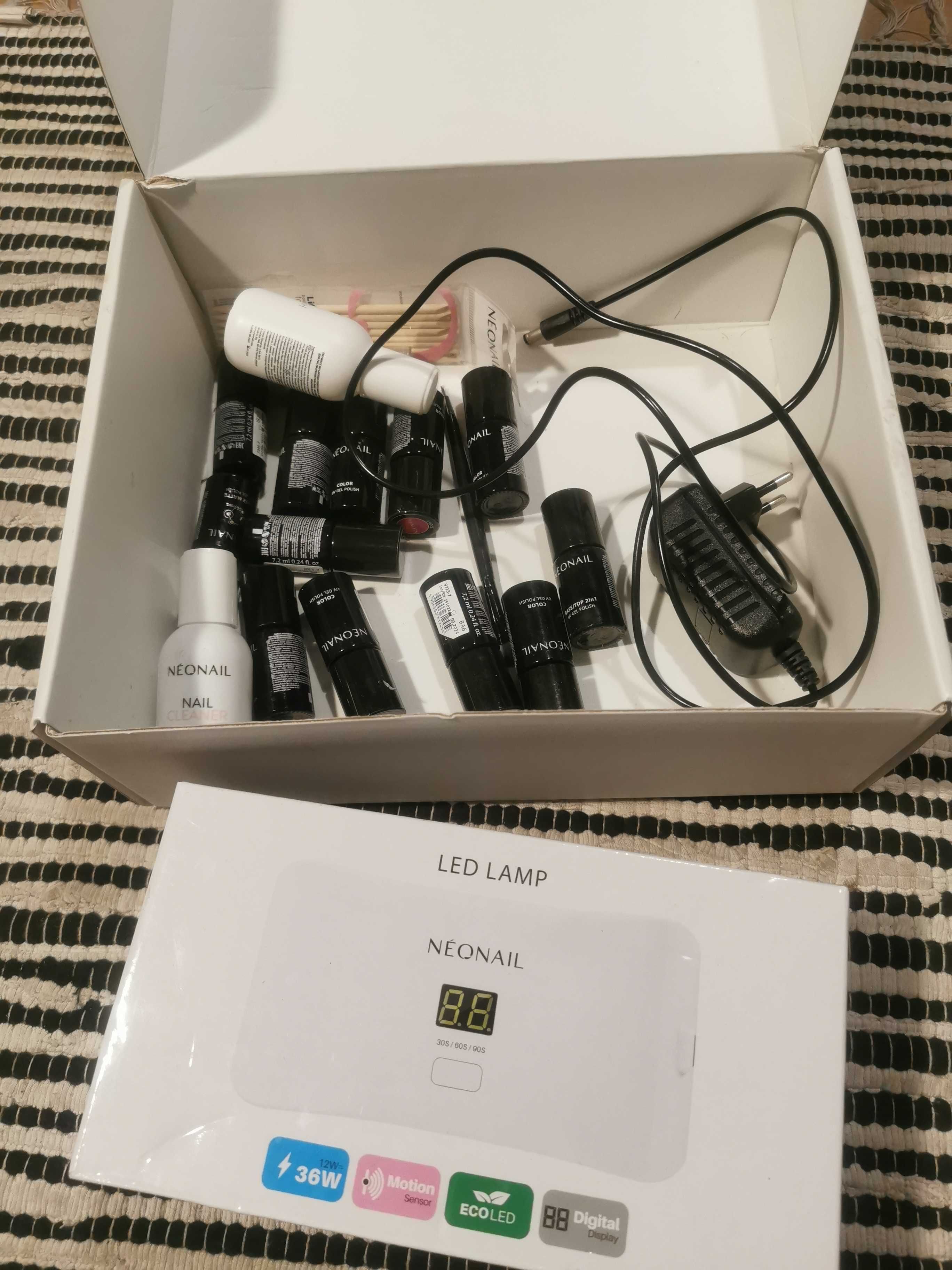 Lampa neonail jak nowa gratisy dużo lakierów uv led