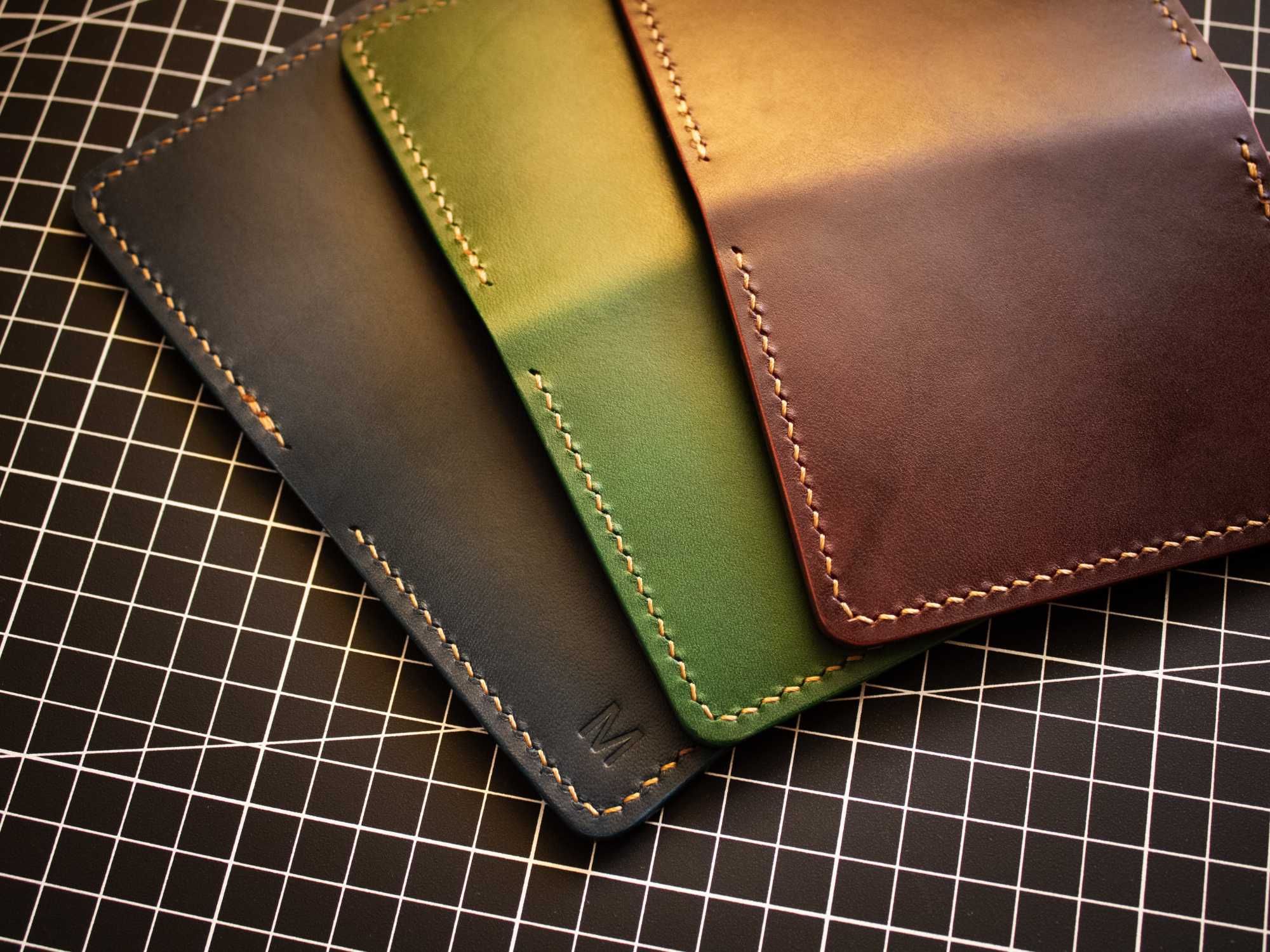 Portfel Bifold na karty, minimalistyczny skórzany portfel Slim