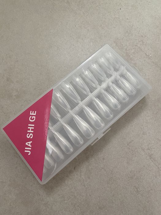 Набір гелевих тіпс 12 пластинок Балерина Квадрат Мигдаль