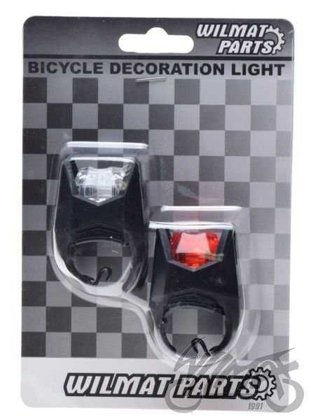 LAMPA Rowerowa Przód Tył LED kpl. 2 szt Silikon