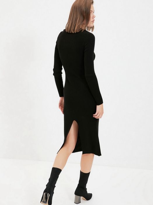 Чорна сукня в рубчик H&M