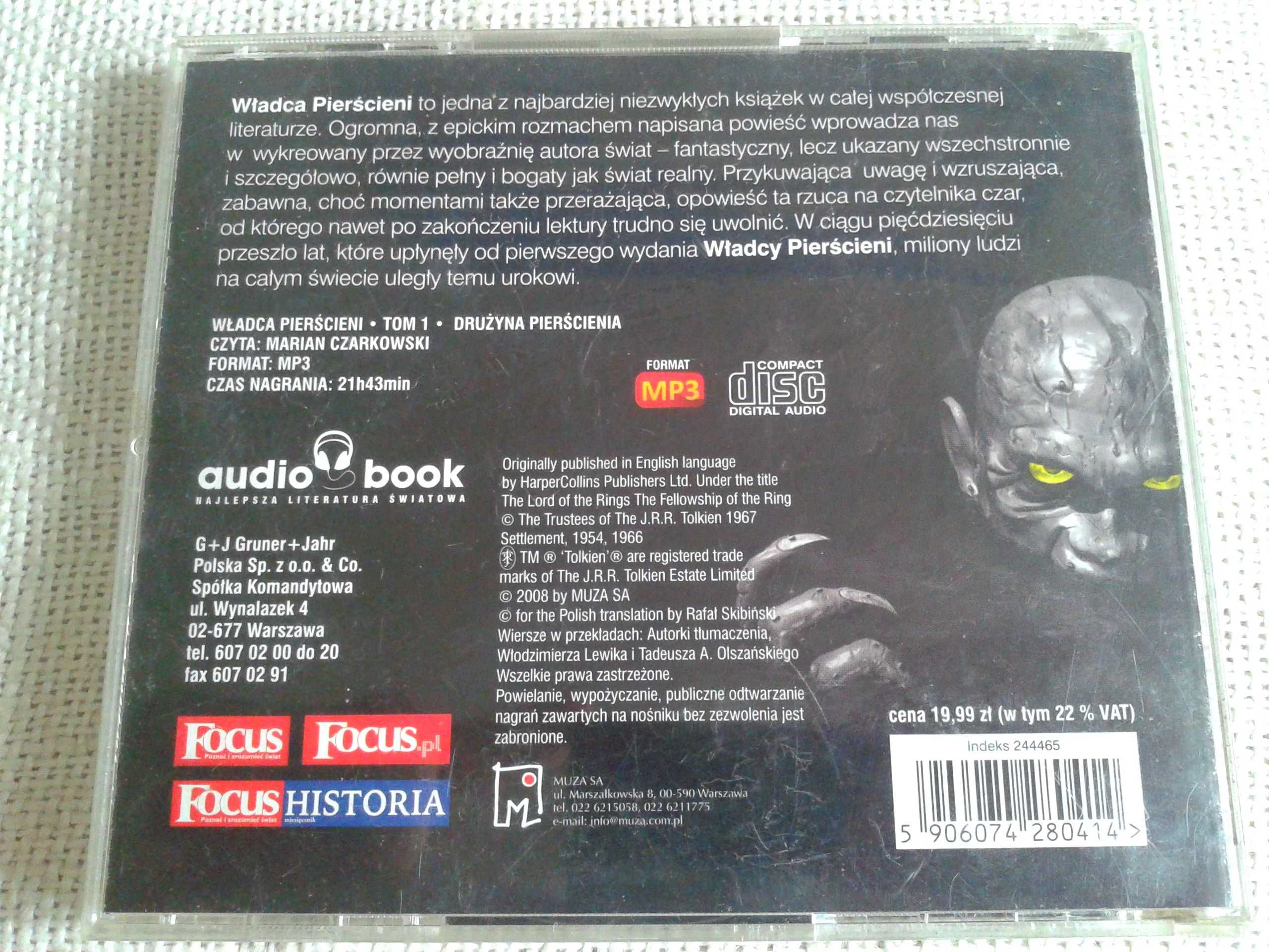 Władca Pierścieni, Drużyna Pierścienia  audiobook  CD