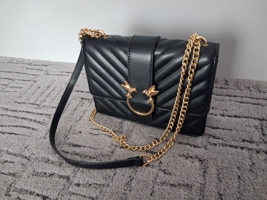 NOWA PINKO Supermodna Piękna, duża torebka listonoszka