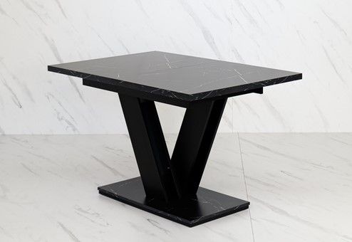 MASIV nowoczesny stół rozkładany do salonu jadalni 120x80 marmur czarn