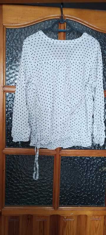 Biała koszula w kropki r. 42 Bonprix