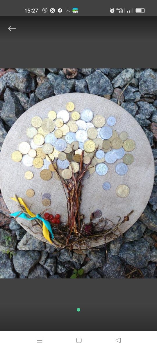 Картина грошове українське дерево полотно льон
