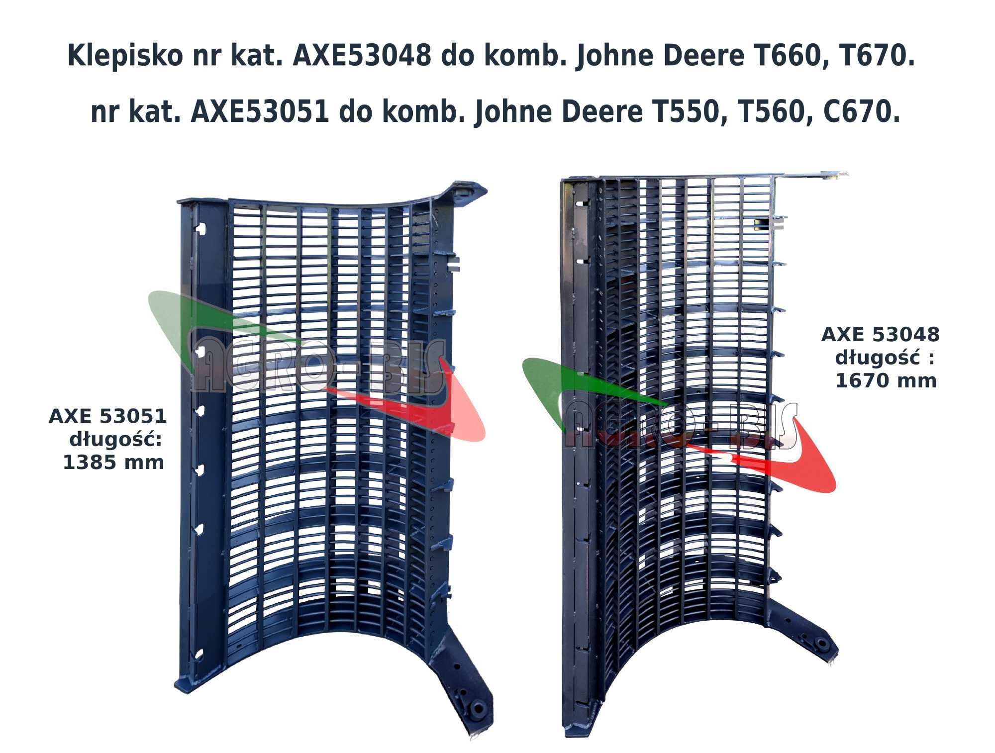 KLepisko AXE53048, 53051 Johne Deere do kukurydzy oraz do zboża
