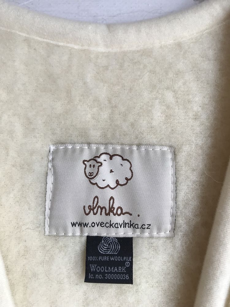 Bezrękawnik Unisex Ovecka Vlnka L 100% Wełna Owcza Woolmark Nowa !