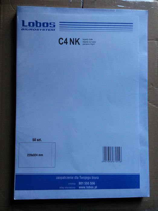 Koperty C4 NK białe 229x324mm 50 szt.