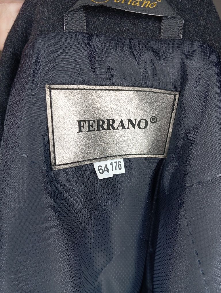 Krótki czarny płaszcz męski Ferrano rozmiar 3XL