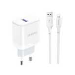 Ładowarka sieciowa Dudao A20EU USB-A 18W - biała + kabel USB-A - Light