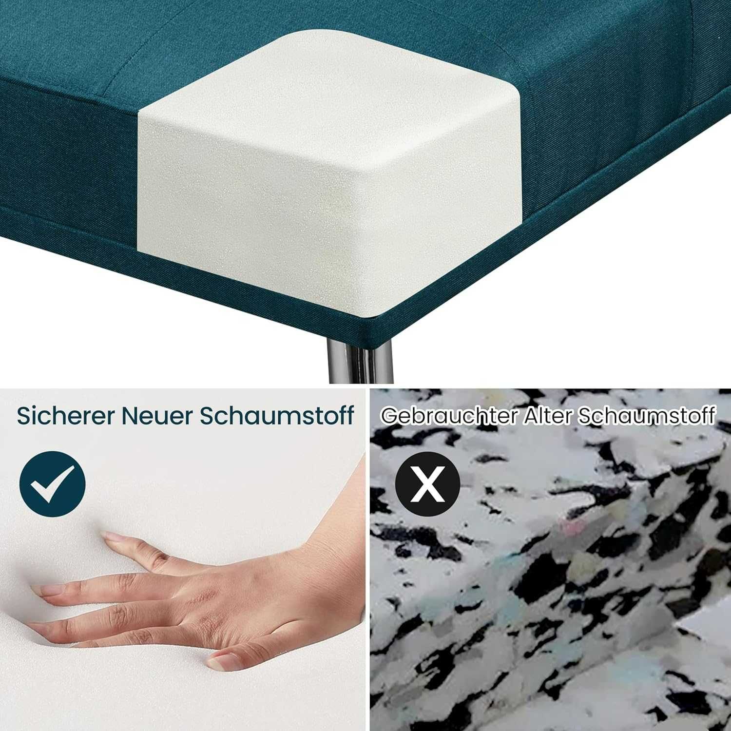 Kanapa sofa Yaheetech 613684 rozkładana z uchwytem na kubek 94x81,5x75