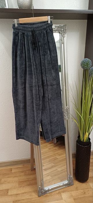 Брюки велюр широкого крою