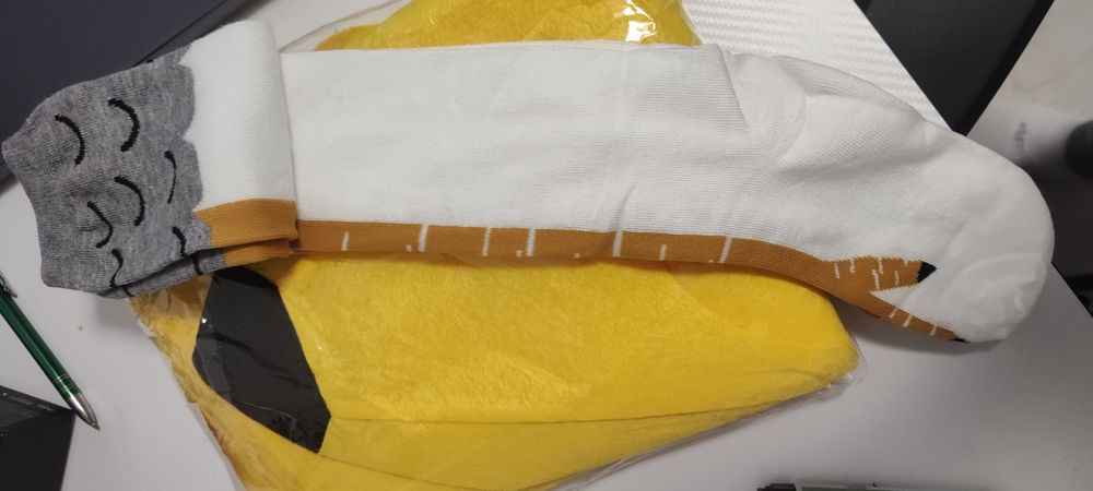 Nowy strój przebranie halloween banan + skarpetki kurczak impreza