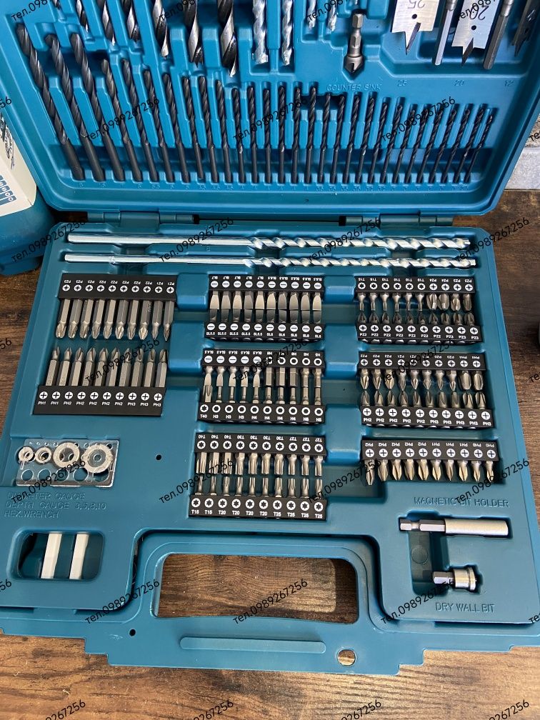 Набір свердел і біт Makita 256x для роботи з металом, каменю НІМЕЧЧИНА