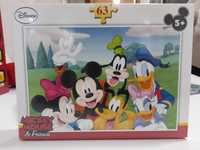 Puzzle do Mickey Mouse com 63 peças NOVO