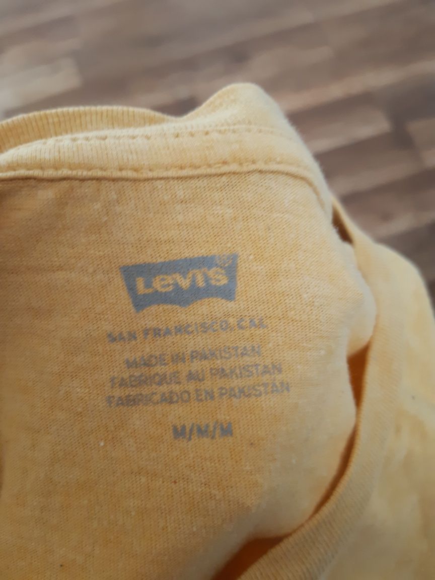 Levis koszulka żółta M t shirt musztardowy