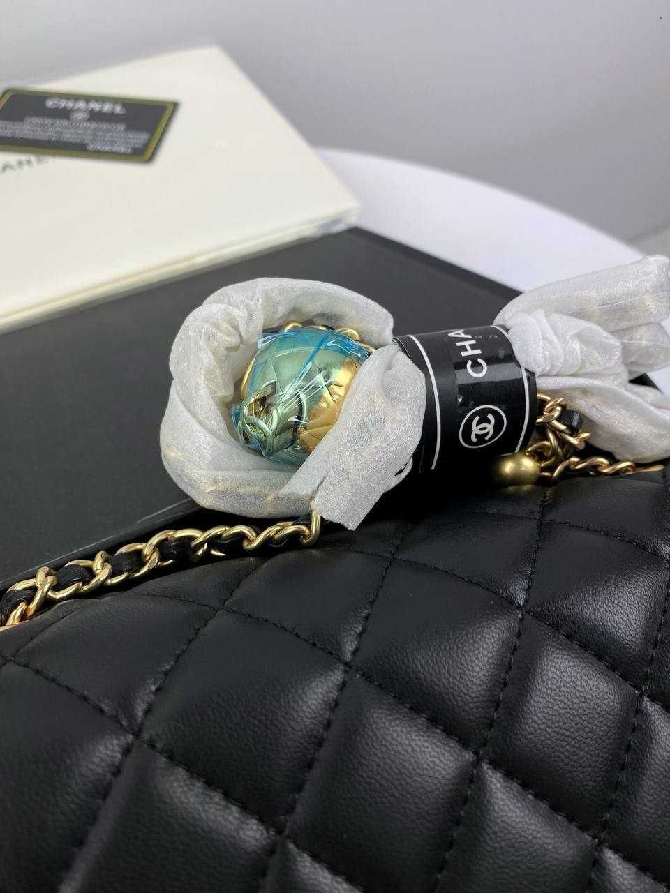 Женская сумка chanel black стильная черная сумочка на цепочке шанель