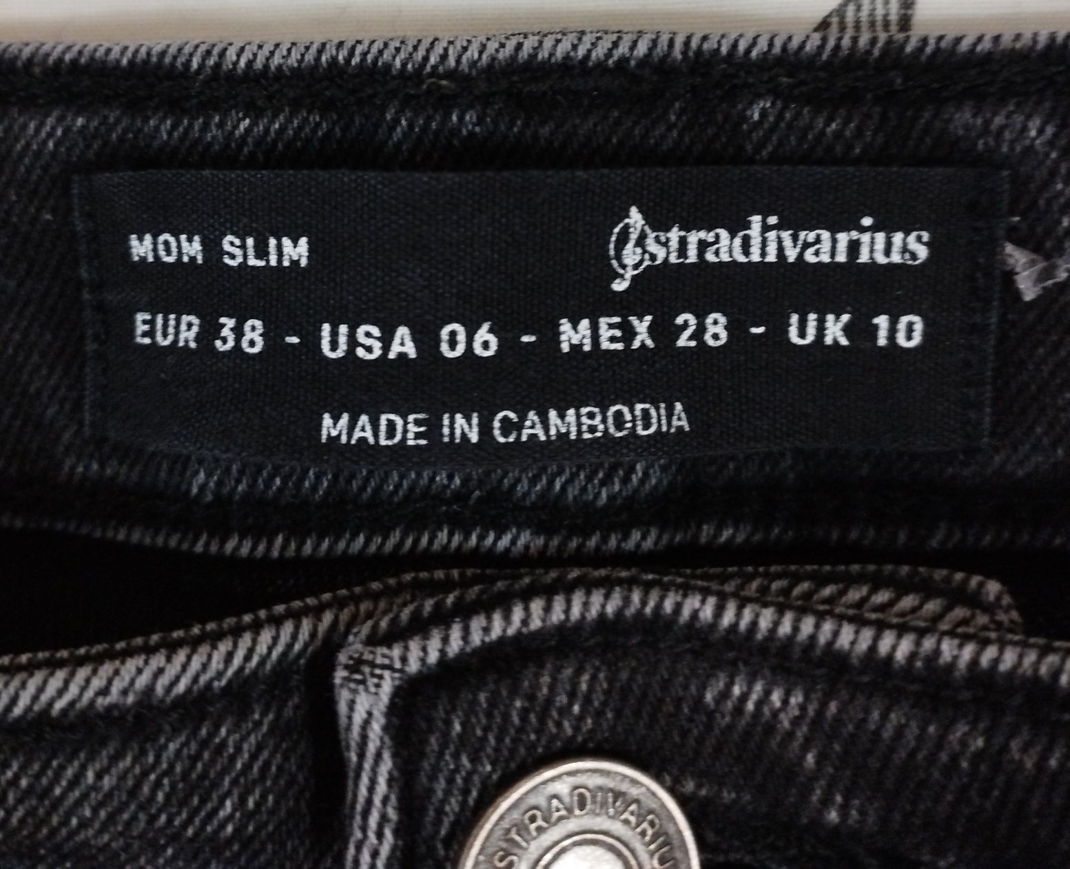 Джинси слім мом Stradivarius eur 38