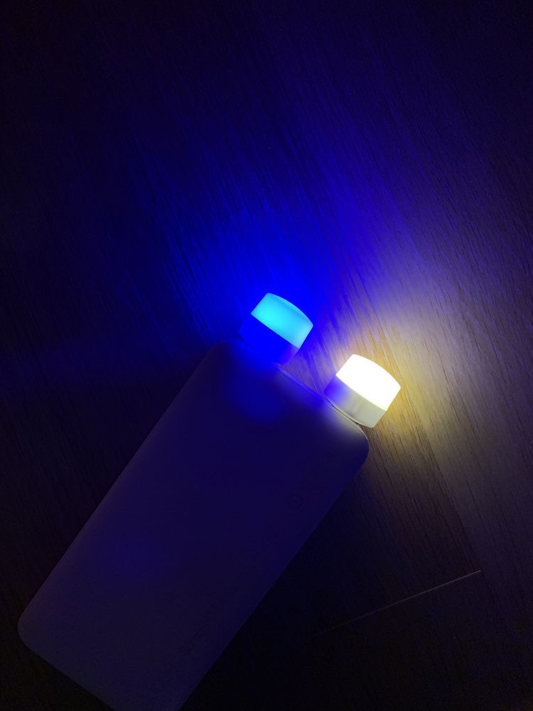 USB Led міні ліхтарик лампочка (теплий, білий та блакитний колір)