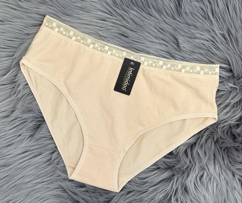 Majtki XXL 44 Klasyczne Bawełniane Figi Damskie 95% bawełna Intimidao
