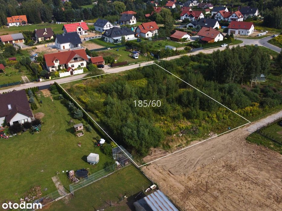 Ługwałd/Dywity - działka 1500m² - MPZP i MEDIA