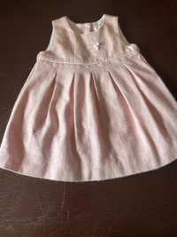 Vestido rosa de lã da Chicco 9 meses