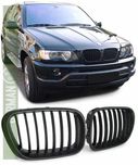 Grelha desportiva para BMW X5 E53 Preto Fosco 1999 a 2003