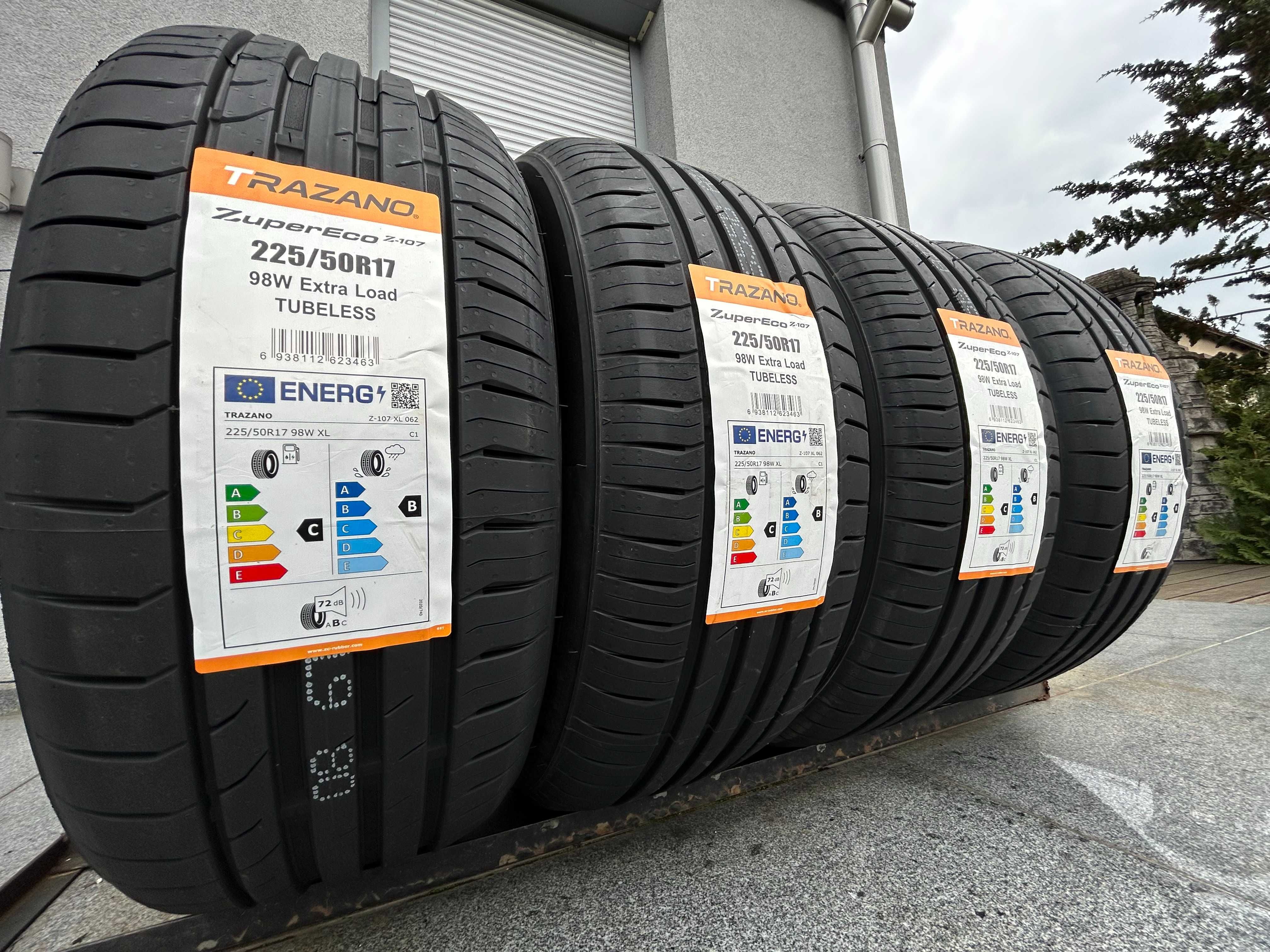 4szt letnie 225/50R17 Trazano Z-107 98W XL C,B,72db prod. 2023rok! gwa