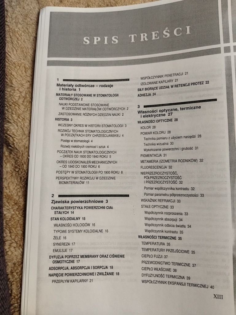 Książka materiały stomatologiczne