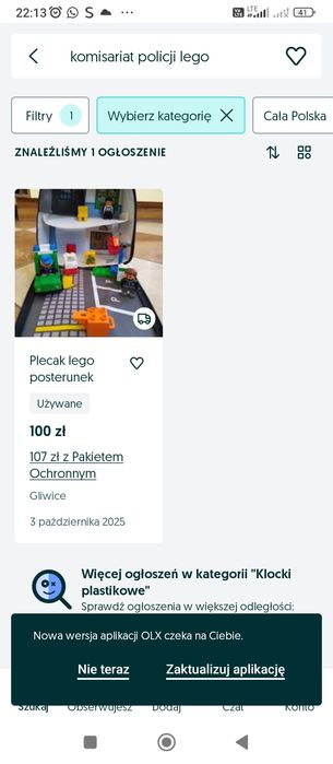 Plecak pudełko LEGO posterunek Duplo
