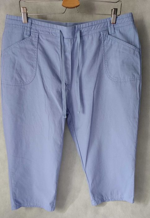 Bawełniane spodenki damskie szerokie nogawki plus size rozmiar 18