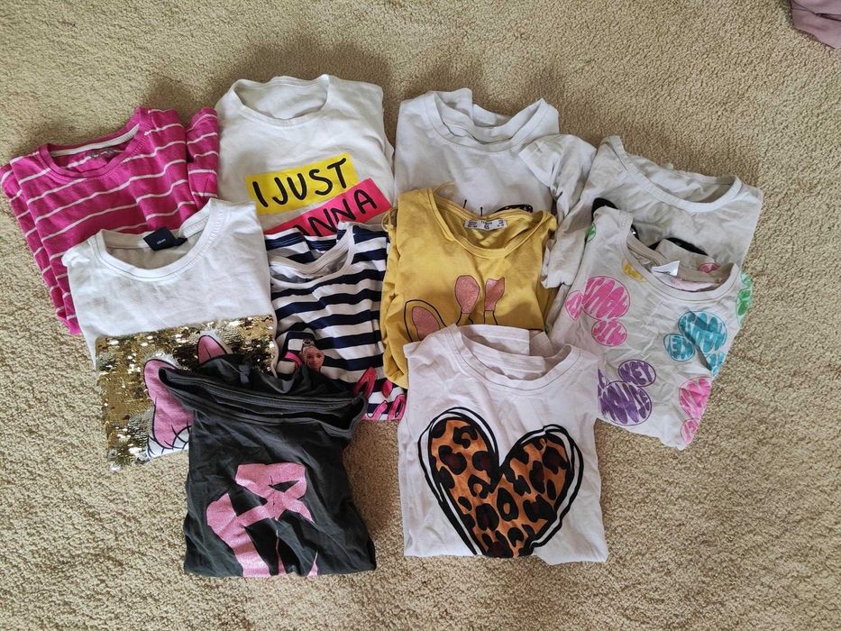 Duża paczka ubrań, dziewczynka, rozmiar ok 134