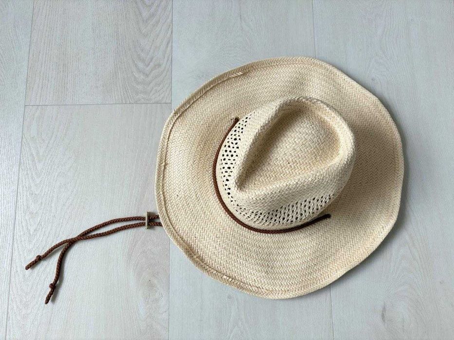 H&M słomkowy pleciony damski kapelusz wiązanie M/56 j.nowy 1xubrany