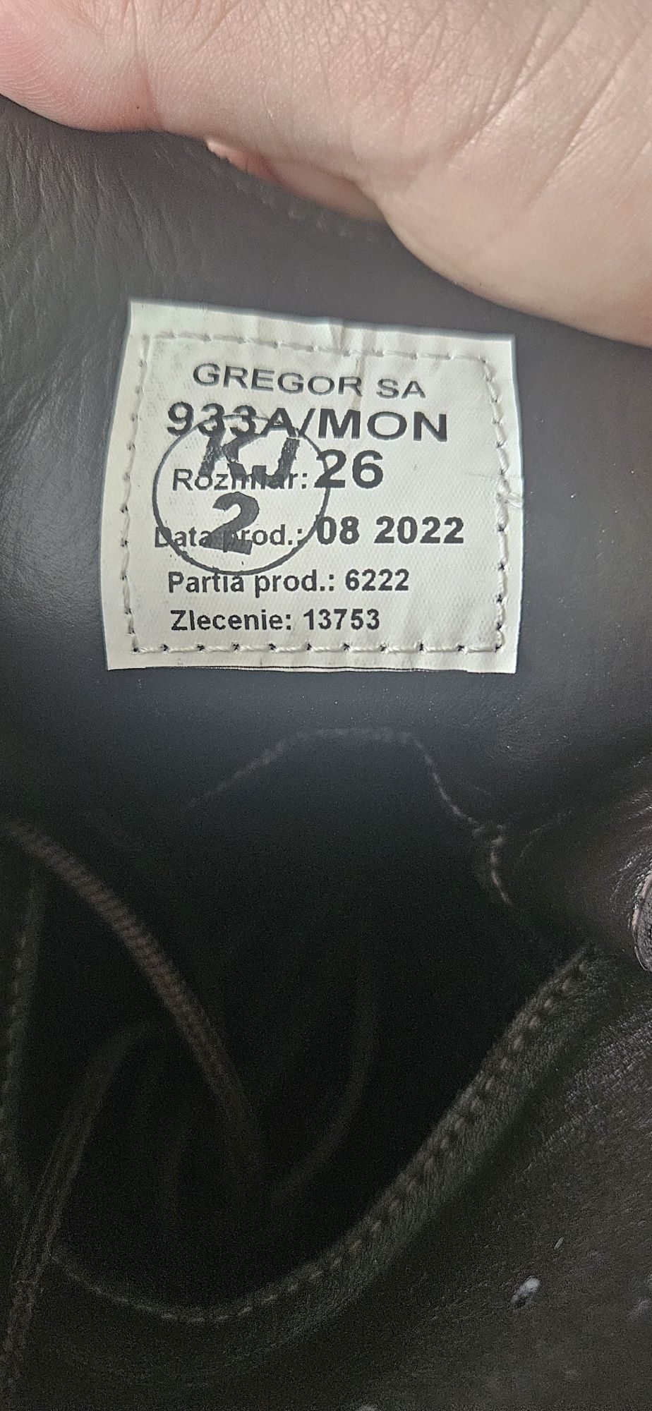 Buty wojskowe zimowe wzór 933A / MON Gregor 26cm