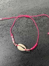 Różowa bransoletka muszelka pink bracelet