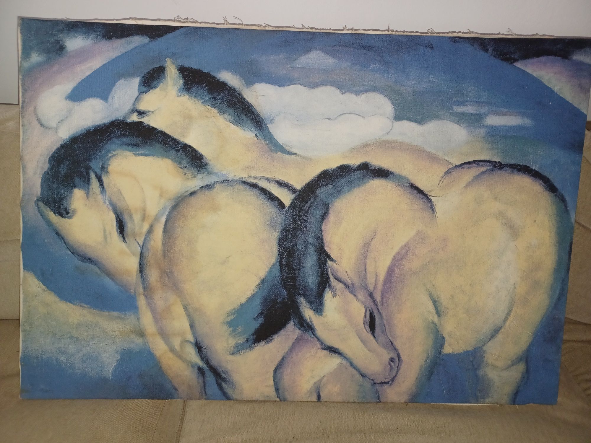 Quadro impressão Franz Marc reprodução "Cavallini Gialli" n ° 283/11