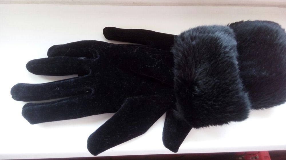 rekawiczki damskie czarne elastyczne