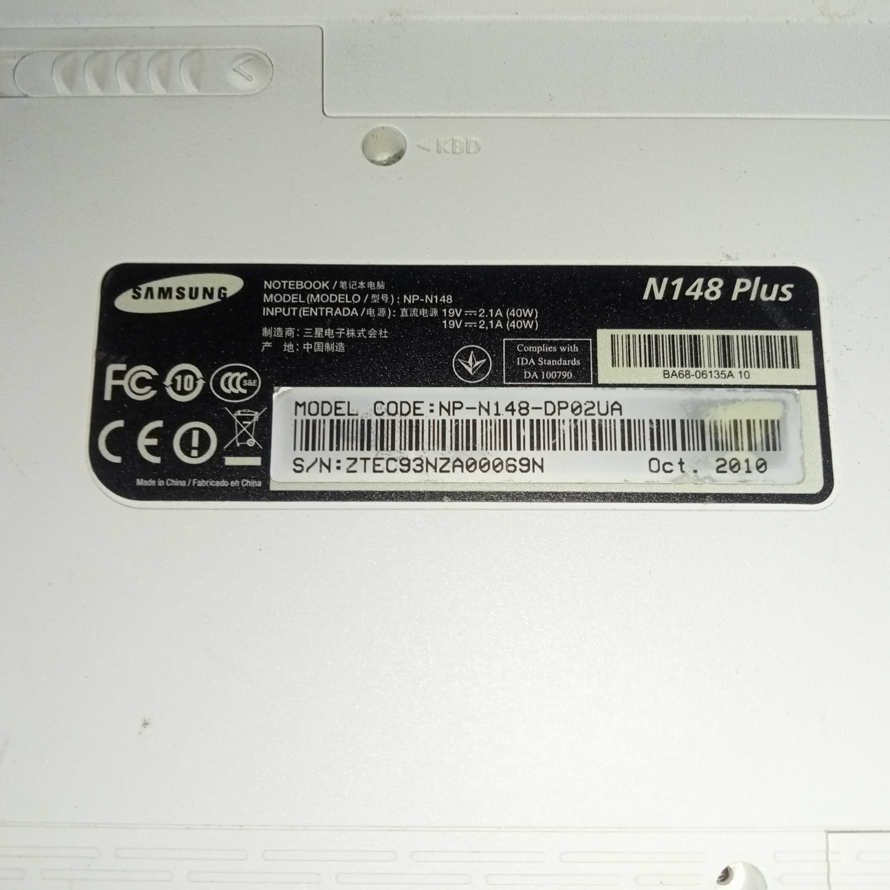 Нетбук Samsung N 148 Plus