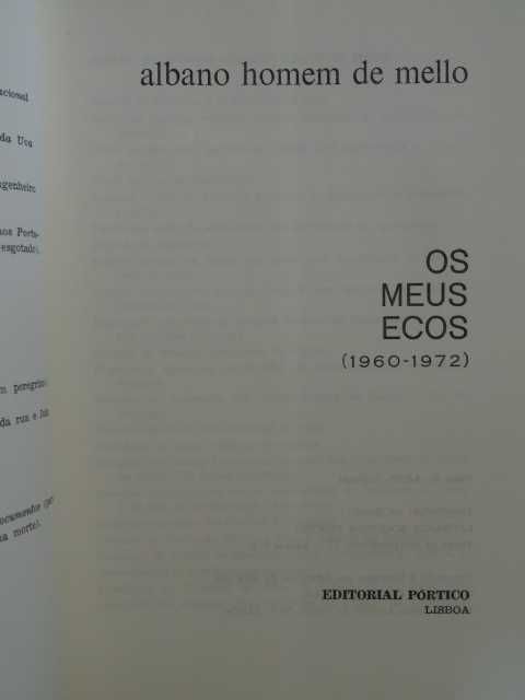 Os Meus Ecos de Albano Homem de Mello