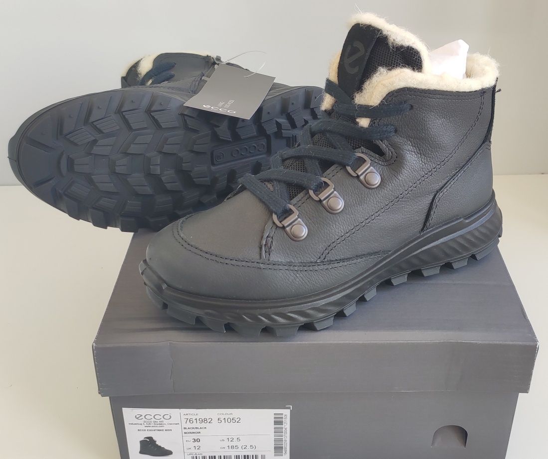 Зимние ботинки ECCO Exostrike boys' winter boots в размерах 29, 30